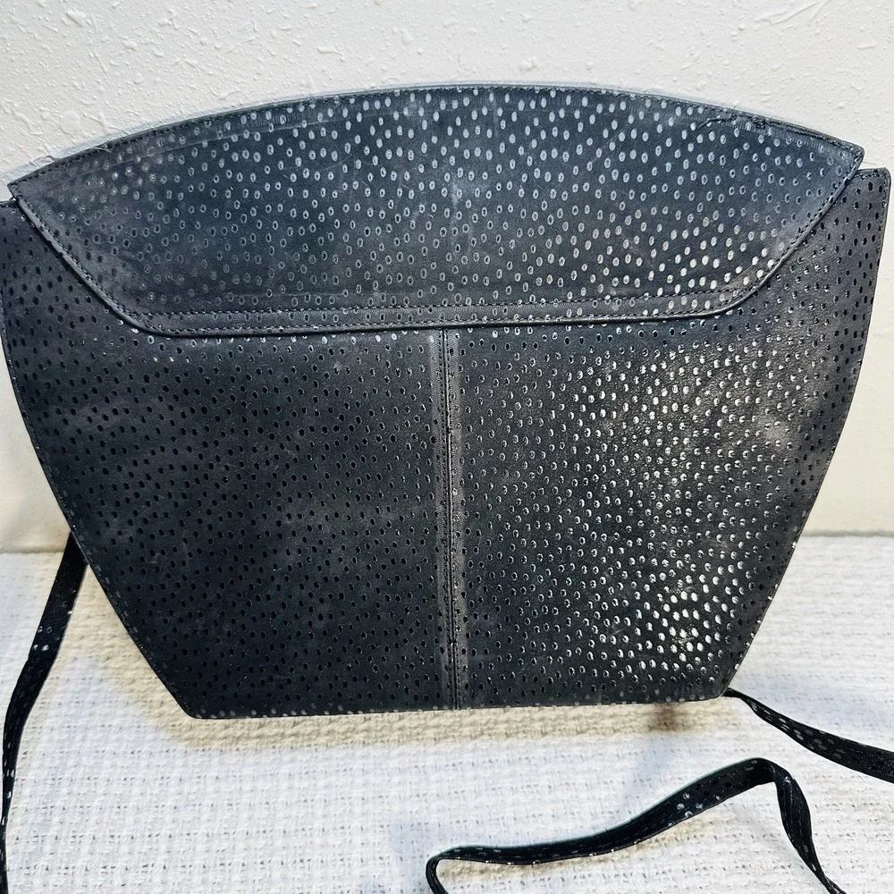 Vintage d'Rossana by‎ Charna Black Stingray Leather (Shagreen) Handbag – Gold